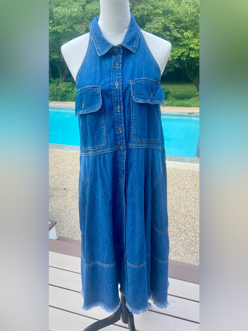 Anthropologie Pilcro Sleeveless Halter Swing
Midi Dress. Medium. Great Condition - Picture 2 of 6
